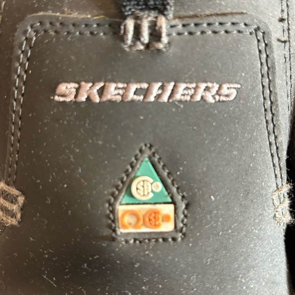 SKECHERS WORK Sz 9.5 Shoes Slip On Steel Toe Composite Plate Work Double Gore - Picture 4 of 9